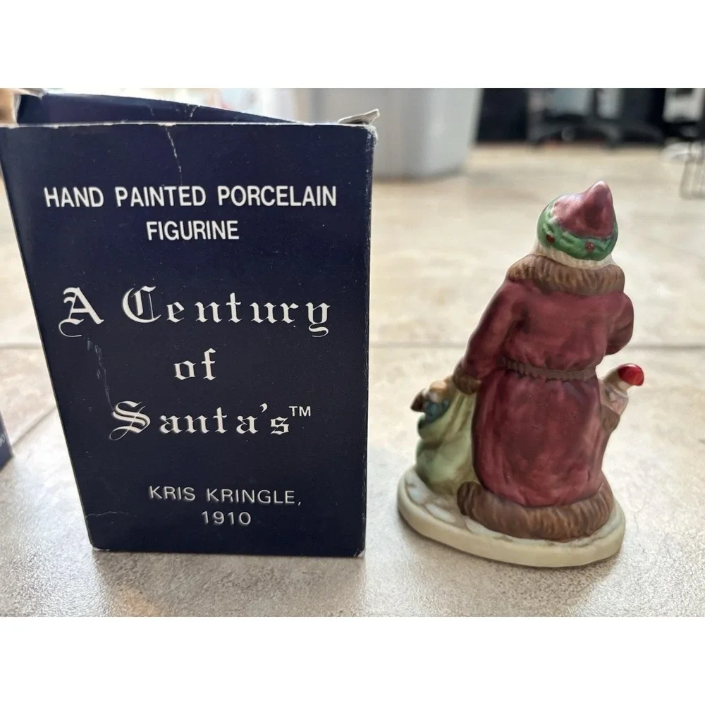 A Century of Santas Porcelain Figurines Set of 5 1880-1940 Vintage Christmas